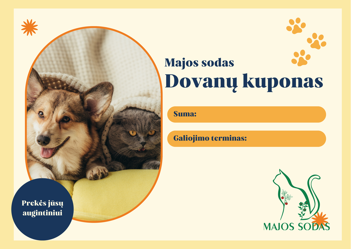 MAJOS SODO dovanų kuponas