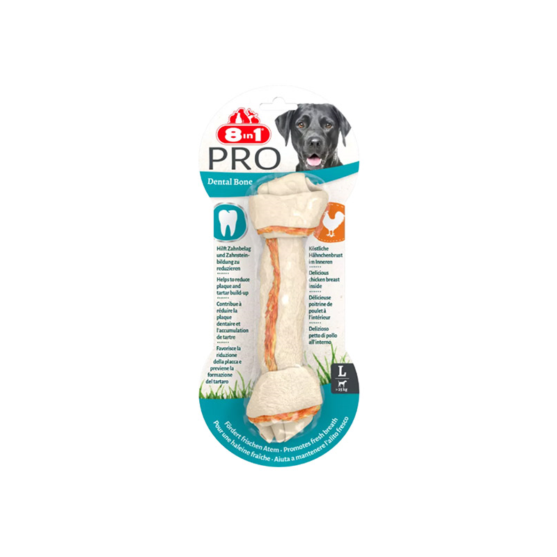 8in1 Delights Pro Dental L kaulas didelių veislių šunims, 1 vnt.