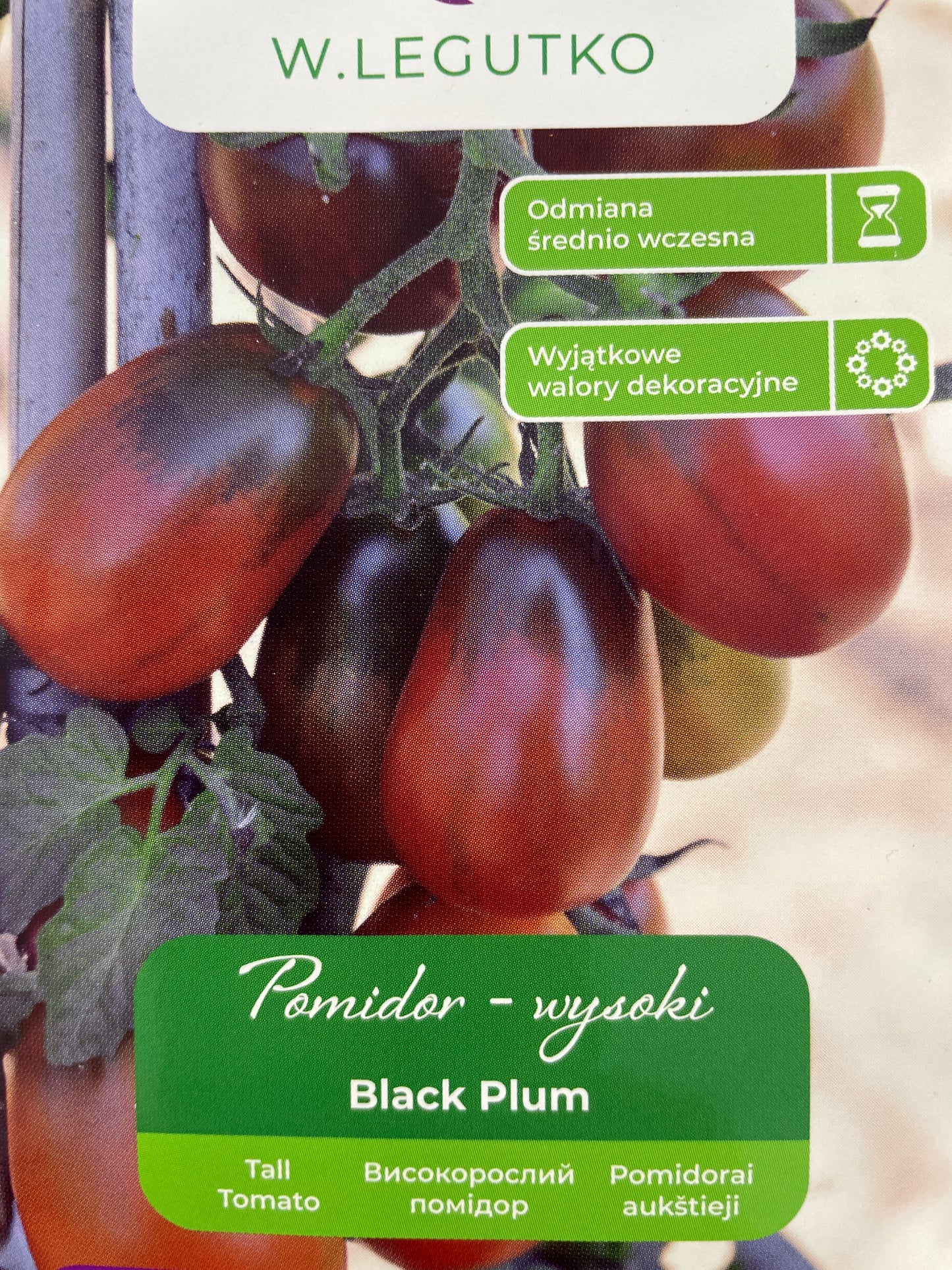Valgomieji pomidorai BLACK PLUM, 0,2 g