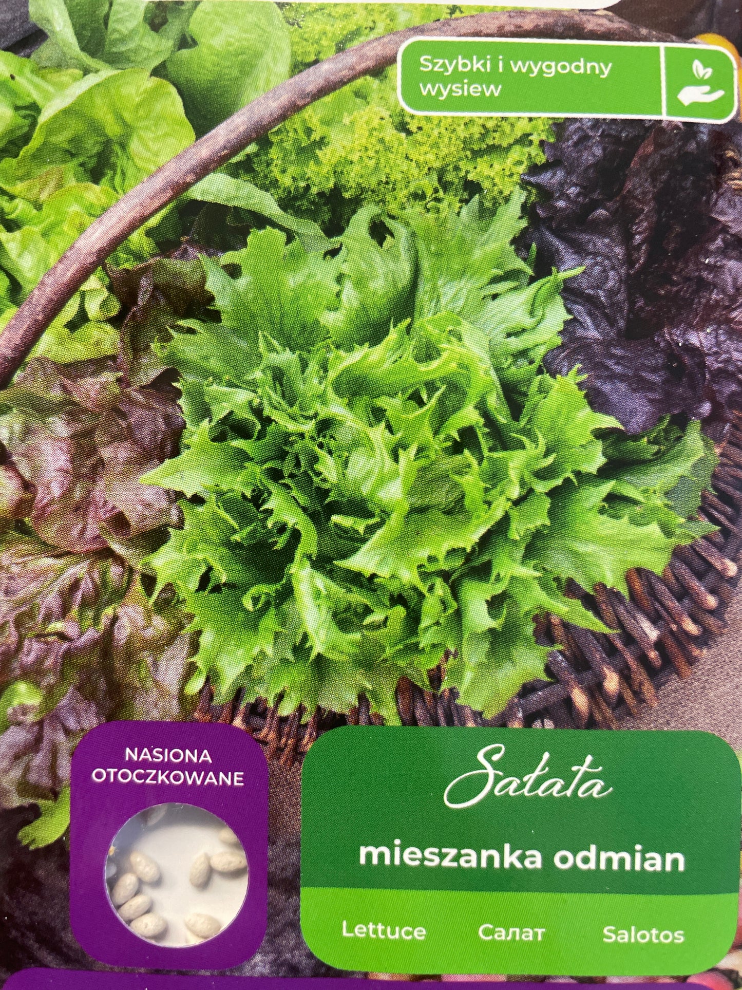 Įvairių salotų veislių mišinys, 150 sėklų granulėse