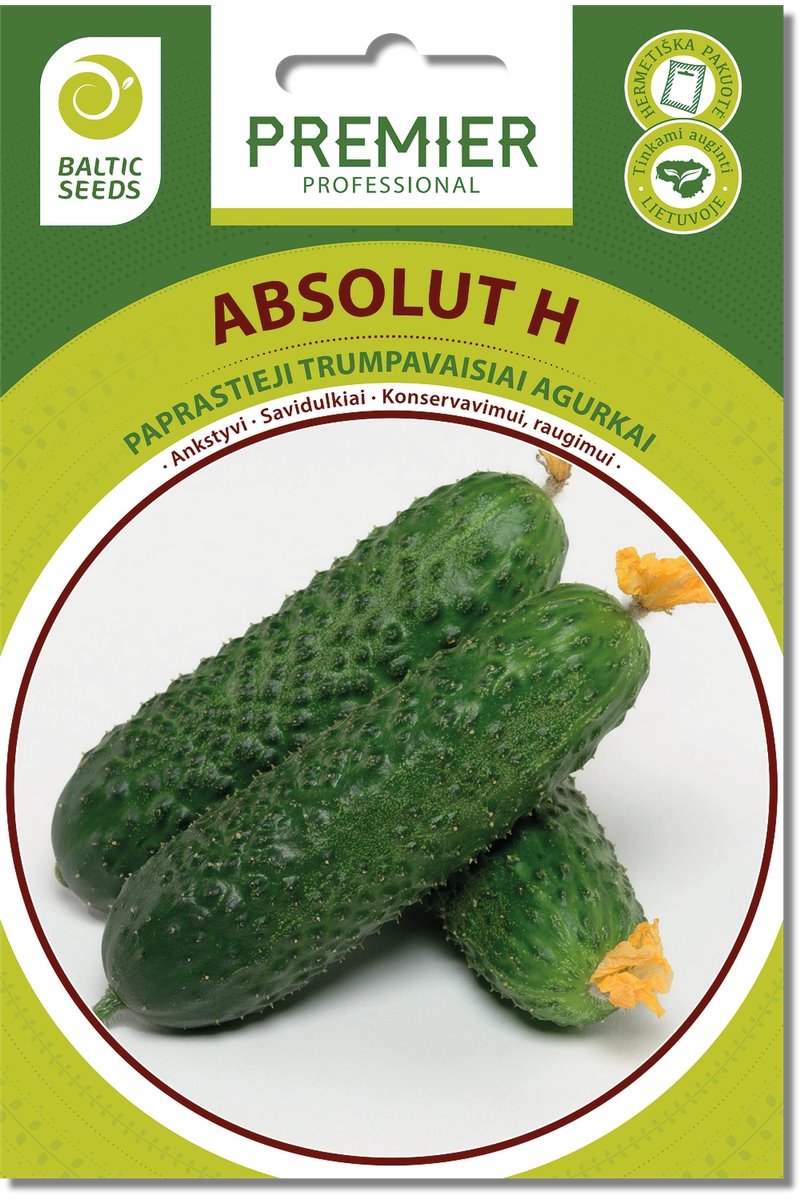 Trump. agurkai ABSOLUT H 20 s