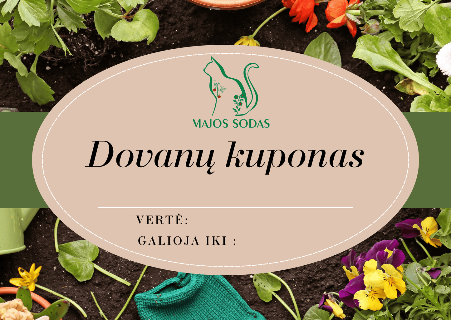 MAJOS SODO dovanų kuponas