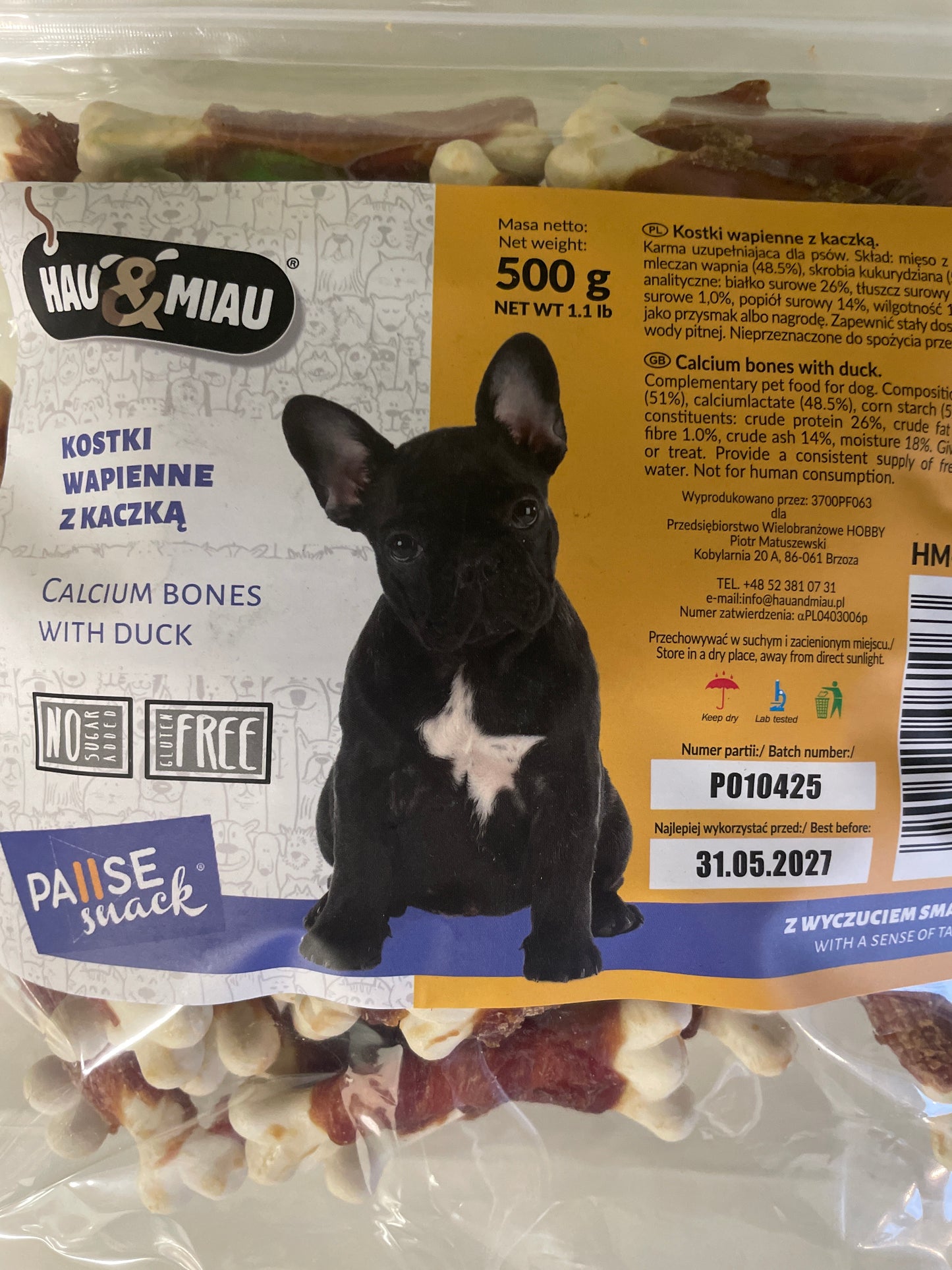 Hau-Miau kalcio kauliukai su antiena, 500 g