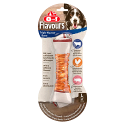 8in1 Flavours L trigubo skonio kaulas didelių veislių šunims, 1 vnt.