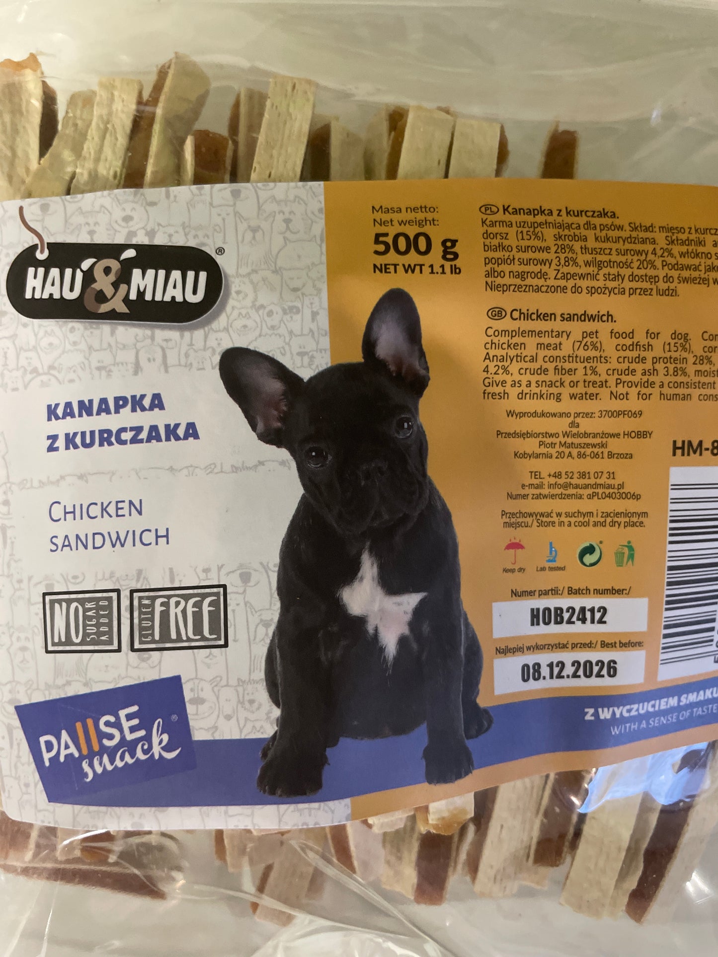 Hau-Miau skanėstas su vištiena, 500 g
