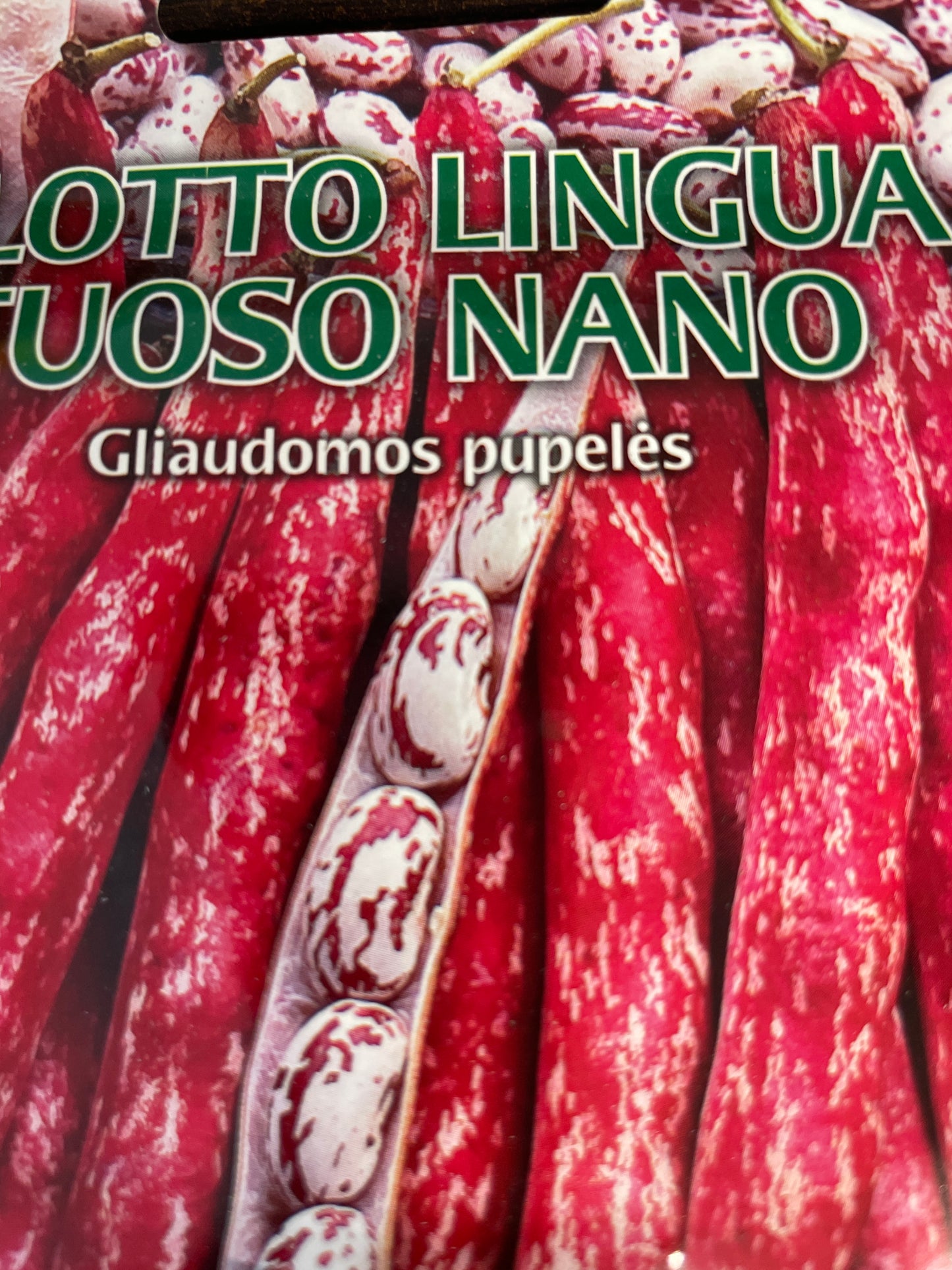Žemaūgės daržinės pupelės BORLOTTO LINGUA DI FUOSO NANO, 50 g