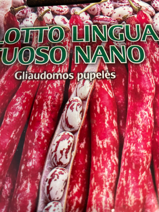 Žemaūgės daržinės pupelės BORLOTTO LINGUA DI FUOSO NANO, 50 g