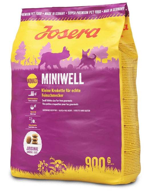 Josera Miniwell sausas pašaras mažų veislių šunims su paukštiena, 900 g