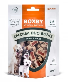Boxby Puppy Snacks Calcium Duo Bones kauliukai 140g