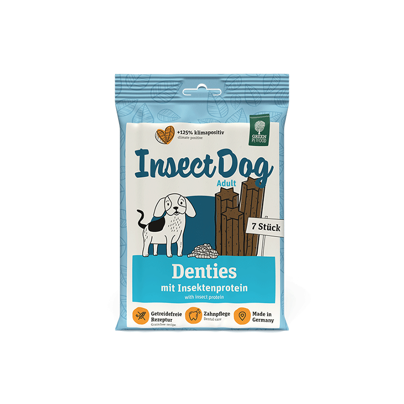 Green Petfood InsectDog Denties skanėstai šunims su vabzdžiais, 180 g