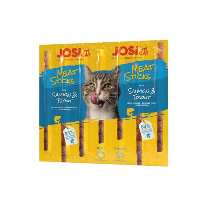 JosiCat Meat Sticks Salmon & Trout skanėstai katėms su lašiša ir upėtakiu, 35 g