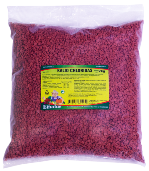 TRĄŠOS KALIO CHLORIDAS, 2 kg